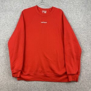 Verizon Wireless Employee Sweatshirt Mens Large Red Fleece Pullover Adult L